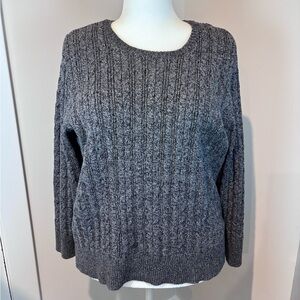St. John’s Bay Gray Textured Knit Sweater Women’s Plus 3X